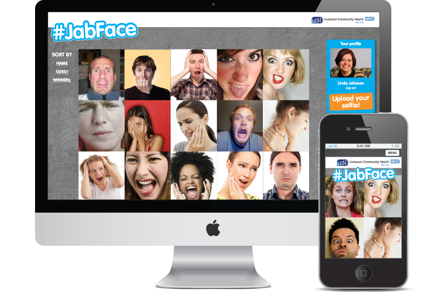 #JabFace hashtag logo on a textured concrete background
